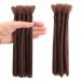 Noblife 10pcs 20cm chocolate Backcomb Twisted Dreadlock Extensions one-sided crocheted synthetic dreadlocks accessories jamaica punk hip-hop reggae hair braiding wigs faux locs dreads