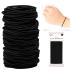 50x Black Hair Bobbles Elastic Hair Bands Stretchable Hair Bobbles Hair Ties for Women and Girls Diameter-4cm