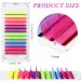 Neon Color Eyelash Extensions - 0.07mm D Curl 15mm Glow in the Dark Volume Lashes for Halloween & Christmas Parties - Buy Online on GoSupps.com