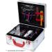 Professional Barber Case & Stylist Tool Box Organizer | Traveling Suitcase with Clippers Tray Storage for Shears Combs & Hairdresser Supplies - Silver Stripe - Buy Online on GoSupps.com