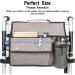 Wheelchair Storage Bag Wheelchair Double-Sided Armrest Pouch with Cup Holder and Reflective Strip for Wheelchairs and Walkers (Gray) - Buy Online on GoSupps.com