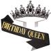Happy Birthday Queen Crown Set - Tiaras, Sash & Gifts for Women | Birthday Party Decor & Accessories - Buy Online on GoSupps.com