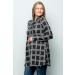 Bump Maternity Knit Sweater - High Neck Shawl Collar Long Sleeves Tunic Pullover Top (USA Made) - Grey/Black - Size S - Buy Online on GoSupps.com