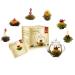 Creano Teblumen Mix - golden gift set blossomed with glass teapot Weißer green & black tea in 6 varieties gift for women 7 partially