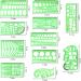 11PCS Geometric Drawings Templates  Drafting Stencils Measuring Tools  BetyBedy Plastic Clear Green Ruler Shapes with a Zipper Bags for Architecture  Office  Studying  Designing and Building - Buy Online on GoSupps.com