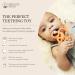 Matchstick Monkey Mini Teether - Antimicrobial Silicone, BPA Free, Easy-to-Grip - Orange, 10 cm - Ages 3 Months - Buy Online on GoSupps.com