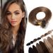 24" Pre Bonded Human Hair Extensions 100 Strands #4 Medium Brown (50g)
