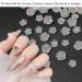 3D Flower Nail Charms - Clear Rose Accessories with Pearls & Caviar Beads | DIY Acrylic Nail Art Supplies | International Shipping - Buy Online on GoSupps.com