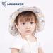LANGZHEN Beach Sun Protection Hat for Baby Girls | Adjustable Toddler Kids Wide Brim Hat with Chin Strap | Sika Deer Design | 1-2 Years - Buy Online on GoSupps.com