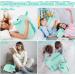 15.7 inch Green Axolotl Plush Pillow Stuffed Animal - Cute Hugging Doll for Kids - Children's Day/Valentine Gift - Buy Online on GoSupps.com
