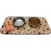 Kitchen Basics Microfiber Pet Bowl Feeding Mat - Taupe Paws | Anti-Skid & Absorbent - Buy Online on GoSupps.com