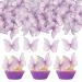 Tortendendeco edible butterflies for cake 48 pieces of edible tortendeco butterfly butterflies decorative cake purple dining paper tortendeco wedding butterfly cake decoration birthday muffin decoration dining bar 48 pieces of dining papier butterflies li