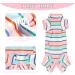Tony Hoby Dog Suit for Adults | Soft Cotton Pile Dog Overall with Stripes | XL Pink & White for Comfortable Sleep - Buy Online on GoSupps.com