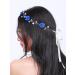 Missgrace Bridal Crystal Navy Blue Headband Wedding and Bride Hairpiece for Evening Party -Navy Blue Flower Women and Flower Girl Vintgae Hair Vine Bridal Hair Accessories