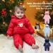 JiAmy Baby Snowsuit Hooded Romper | Cartoon Bear Winter Outfit | Red | 12-18 Months - Buy Online on GoSupps.com