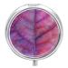 Pill Box Pill Case 3 Compartment Travel Pill Box Veins on Leaves Printing Small Pill Box Portable Medicine Pill Case Pill Organizer for Purse & Pocket for Travel Handbag (Round)