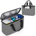 Trunab Insulated Small Medical Bag with Adjustable Dividers Travel Medicine Storage Water-Resistant Cooler Bag for Home Travel Camping(Bag Only) - Patented Design Grey S
