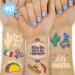 xo  Fetti Fiesta Party Supplies Metallic Tattoos - 40 styles | Cinco De Mayo Decorations  Final Fiesta Bachelorette + Mexican Decor