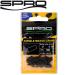 SPRO Matt Black Single Brass Crimp - 50 squeezing sleeves for steel fronts clamping sleeves for spinning pressure criminal lust for steel leader 0.8mm
