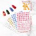 12 Sheets Self-Adhesive Letter Nail Art Sticker Alphabet Nail Stickers Letter Word Nail Decals - Buy Online on GoSupps.com