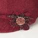 ColorSun Classic Retro Visor Newsboy Cabbie Cap Beret with Flower Buckle - Red Wine for Women - Buy Online on GoSupps.com