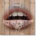 DesignQ Female Lips Gel Wall Art - Modern Silver Decor on Pine Wood | Unique Large Starry Wall Panels - Buy Online on GoSupps.com