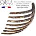 Camila Paris CP3186 4 French Handmade Side Comb | Strong Hold Grip Hair Clips for Women | Durable Styling Hair Accessories - Onyx - Buy Online on GoSupps.com