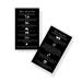 Brow Lamination Aftercare Instruction Cards | 50 Pack | 2x3.5 inches Business Card Size | Starter Lift Kit At Home DIY Brow Lift and Tint | Snatched Brows Black with White Icons Design