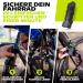 Buy Sabvill Folding Bicycle Lock 75cm | Ultra-Safe E-Bike & MTB Lock with Bracket | Strong Secure Black Bike Lock for International Shipping - Buy Online on GoSupps.com
