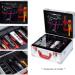 Professional Barber Case & Stylist Tool Box Organizer | Traveling Suitcase with Clippers Tray Storage for Shears Combs & Hairdresser Supplies - Silver Stripe - Buy Online on GoSupps.com