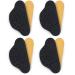Sulpo 4 pairs real leather heel cushion - heel protection against bladder & friction - heel pillow for shoes - shoe heels repair - self -adhesive heel pads - anti -slip hing cushion - pecari black