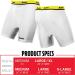 Franklin Sports Youth Compression Short with Cup - Large/X-Large, White - Buy Online on GoSupps.com