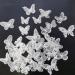 32 Pcs White Lace Butterfly Applique Embroidery,Organza Butterfly Patches Appliques for Clothes,for Wedding Bridal Dress Craft DIY Clothes Hair Ornaments Dress/Hat/Bag Decoration