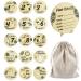Wood milestone cards baby 15 pieces of milestones with fabric bags 30 patterns of wooden slices baby gift for birth gift idea for expectant mothers Baptism gifts - 10cm