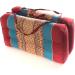 Zafuko Large Foldable Cushion - Organic Kapok Filling | Portable Soft Yoga Prop | Blue/Burgundy - Buy Online on GoSupps.com