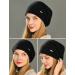 Jaxmonoy Cashmere Slouchy Knit Beanie Hat for Women - Winter Soft Warm Black Skull Cap - Buy Online on GoSupps.com