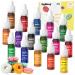 Oil Based Food Coloring for Chocolate - 16 Colors Upgraded Edible Food Dye Coloring for Cake Decorating Baking Cake Color Cookie Icing Frosting Fondant Meringues - 0.21 Fl.Oz Bottles 0.20 Fl Oz (Pack of 16)