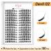 D Curl Cluster Lashes Kit - 14 Pairs / 196 PCS DIY Eyelash Extension Segments (Devil 02-D) - Buy Online on GoSupps.com