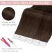 Silk-co Tape-In Real Hair Extensions Brown 40 Pieces Real Hair Tape Extensions Remy Tape Glue Extensions Skin Weft 80 g No. 04 Chocolate Brown 35 cm - Buy Online on GoSupps.com