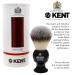 Kent BLK4S Silvertext Synthetic Shaving Brush with Black Resin Handle - Luxury Shaving Tool for Perfect Lather - Made in England - Buy Online on GoSupps.com