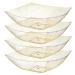 Posh Setting Square Plastic Serving Bowls Medium Gold Glitter Plastic Serving Bowls 4 Pack Plastic Disposable Party Snack Buffet Chips or Salad Bowl Heavy Duty 32 OUNCE GOLD GLITTER
