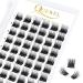 Eyelash single quewel individual eyelashes lashes d curl 14mm eyelash segments wide foundation individual eyelashes for eyes make-up diy eyelash extensions (lovely 02-d-14mm) 1 piece (1 Pack) lovely 02-d-14mm