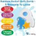 The Bean People Space Rocket-Themed Bath Bombs for Kids - Rainbow Coloured Kids Bath Bombs with Toys Inside Sponge Bath Toys 5 to Collect Fantastic Scent Rainbow Rocket - Buy Online on GoSupps.com