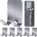 Gorffy razor holder shower 6 pieces multi -purpose hook stainless steel waterproof wall hooks self -adhesive razor bracket shower bathroom hook without boring shaving holder 6 pieces