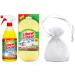 Elbow Grease All Purpose Degreaser 1L Removes Grease Stain from Fabrics Metal Plastics 1Pk + Scrubbing Pad Dual Sided Sponge 1Pk + Our Gift for You: Organza Bag Size: 9x7x0.1cm