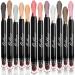 Oillase 12 PCS Eyeshadow Stick Sets with Smudge Proof Eyeshadow Primer Base  Glitter Eyeshadow Pen with Soft Brush  Cream Eye Shadow Stick Makeup  Shimmer and Matte Eyeshadow Pencil Crayon COLOR 3