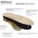 Bergal Breathable Leather Comfort Footbed - Plant-Tanned Activated Carbon Orthopedic System for Men & Women (EU 36-50 US M1.5-12) - Buy Online on GoSupps.com