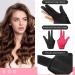 2 Pcs Heat Resistant Gloves for Hair Styling - Curling Wand & Barber Glove Set in Black & Rose Red | Reusable Hair Dye Heat Protector - Buy Online on GoSupps.com