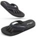 Pedi Couture Pedicure Sandals for Women - Toe Separator Slippers Large Black