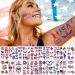 20 Sheets 4th of July Temporary Tattoos for Women   Independence Day Waterproof Body Art Stickers 4th of July  20 Sheets